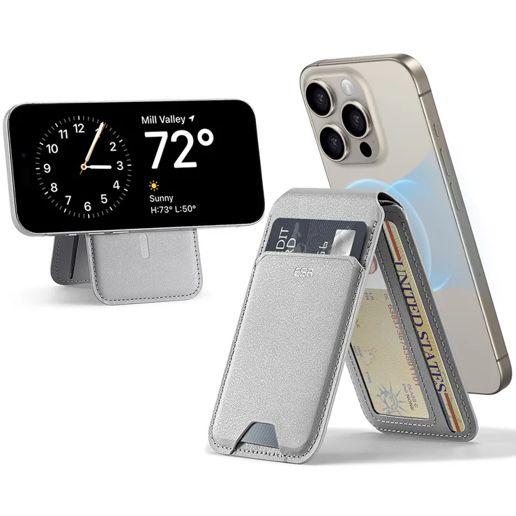 ESR HALOLOCK MAGNETIC VEGAN LEATHER WALLET STAND