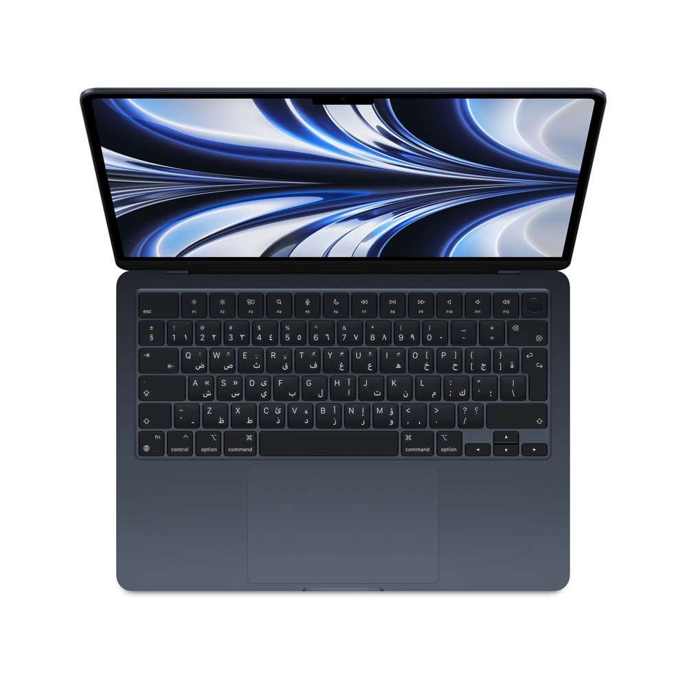 APPLE MACBOOK AIR 13.6 INCH M2 CHIP 8C CPU 8C GPU 8GB 256GB MIDNIGHT ENGLISH MLY33