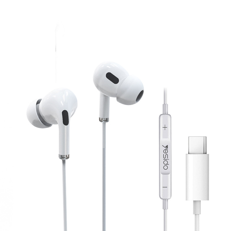 YESIDO 4TH GEN DIRECT PLUG EARPHONE 1.2M WHITE YH51
