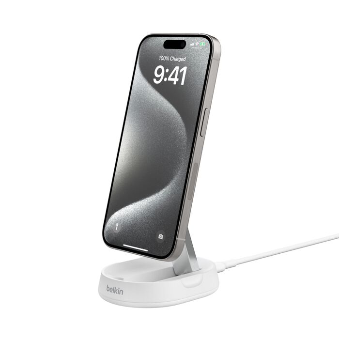 BELKIN BOOST CHARGE 15W CONVERTIBLE MAGNETIC CHARGING STAND WHITE WIA008BTWH
