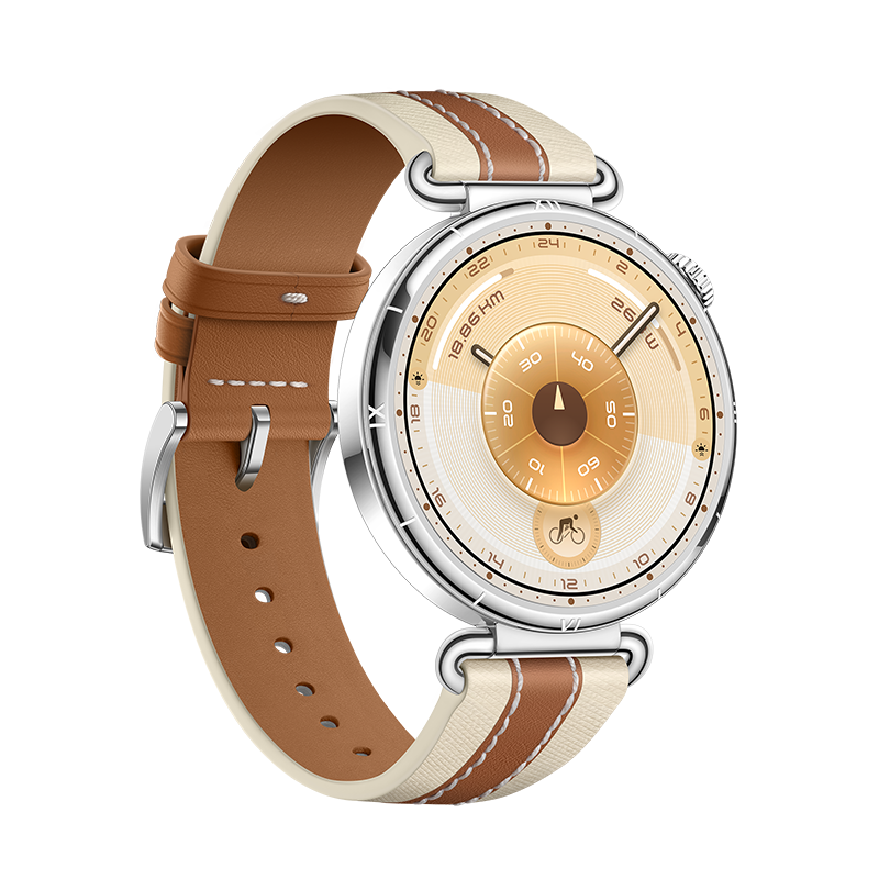 HUAWEI WATCH GT 6 41MM BROWN STAINLESS STEEL CASE WITH BROWN COMPOSITE LEATHER STRAP KSU-B19 55020FUL thumbnail 4