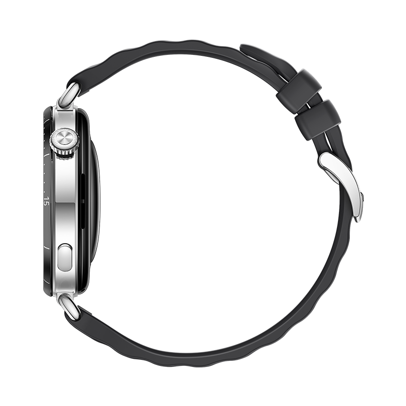 HUAWEI WATCH GT 6 41MM BLACK STAINLESS STEEL CASE WITH BLACK FLUOROESTOMER STRAP KSU-B19 55020FUM thumbnail 6