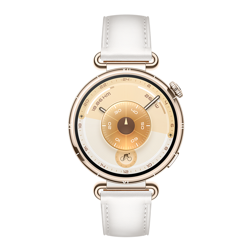 HUAWEI WATCH GT 6 41MM WHITE GOLD STAINLESS STEEL WITH WHITE COMPOSITE LEATHER STRAP KSU-B19 55020FUJ