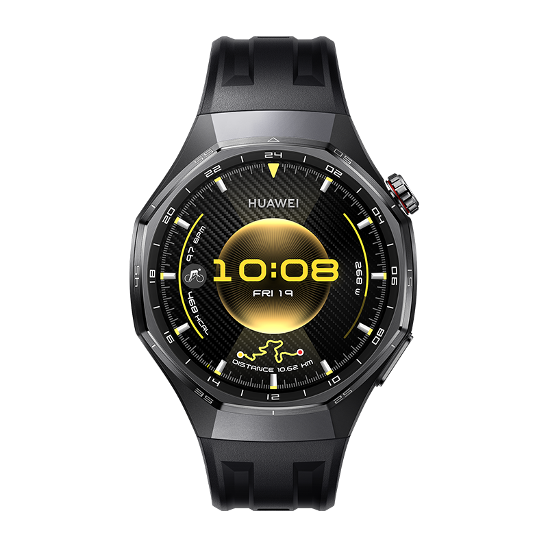 HUAWEI WATCH GT 6 PRO 46MM BLACK TITANIUM ALLOY CASE WITH BLACK FLUOROELASTMER STRAP ATM-B29 55020FUC