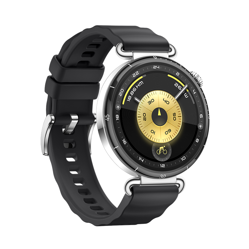 HUAWEI WATCH GT 6 41MM BLACK STAINLESS STEEL CASE WITH BLACK FLUOROESTOMER STRAP KSU-B19 55020FUM thumbnail 3