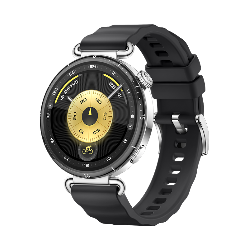 HUAWEI WATCH GT 6 41MM BLACK STAINLESS STEEL CASE WITH BLACK FLUOROESTOMER STRAP KSU-B19 55020FUM thumbnail 2