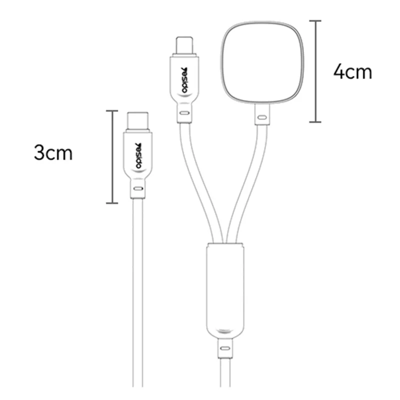 YESIDO 2 IN 1 WATCH CABLE COMPATIBLE USB-L DEVICES AND APPLE WATCH BLACK CA136L thumbnail 10