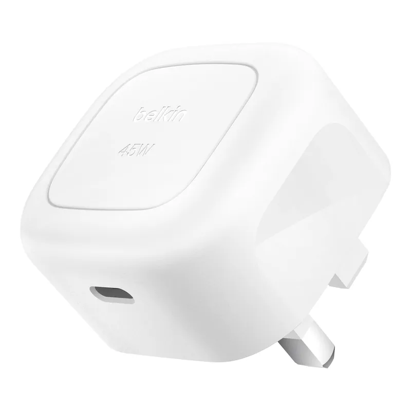 BELKIN BOOSTCHARGE COMPACT 45W USB C WALL CHARGER WHITE WCA013MYWH