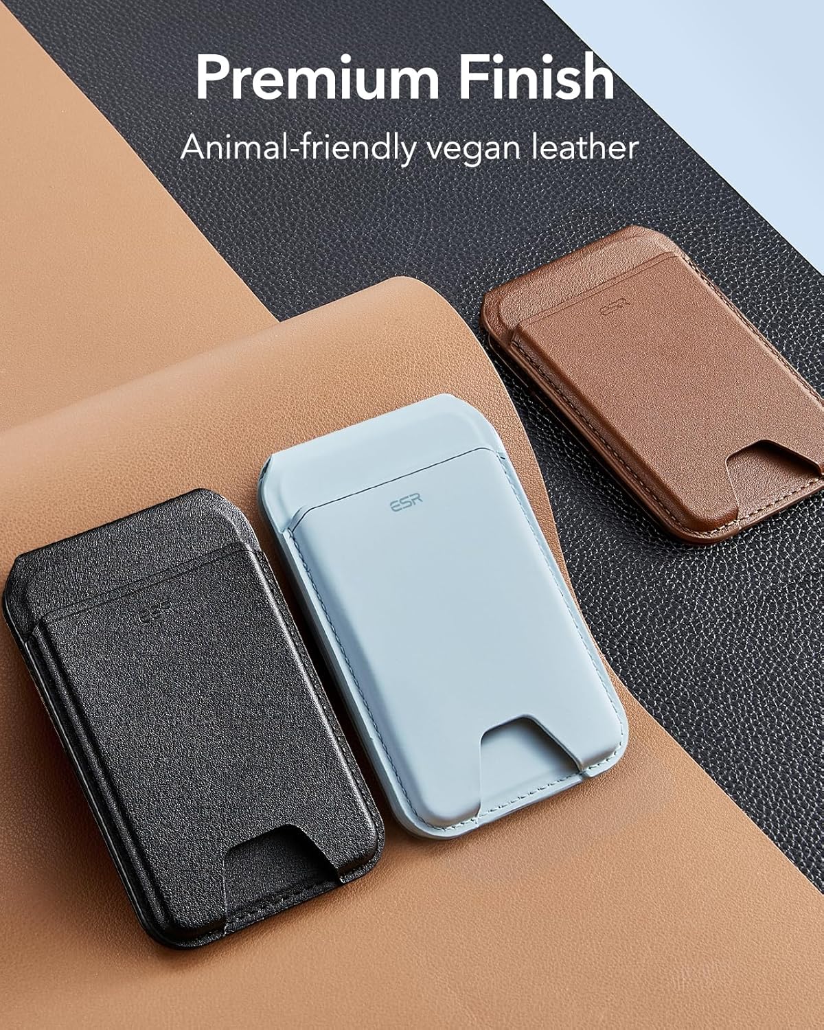 ESR MAGNETIC WALLET WITH MAGSAFE GRIP STAND CASE BROWN thumbnail 2