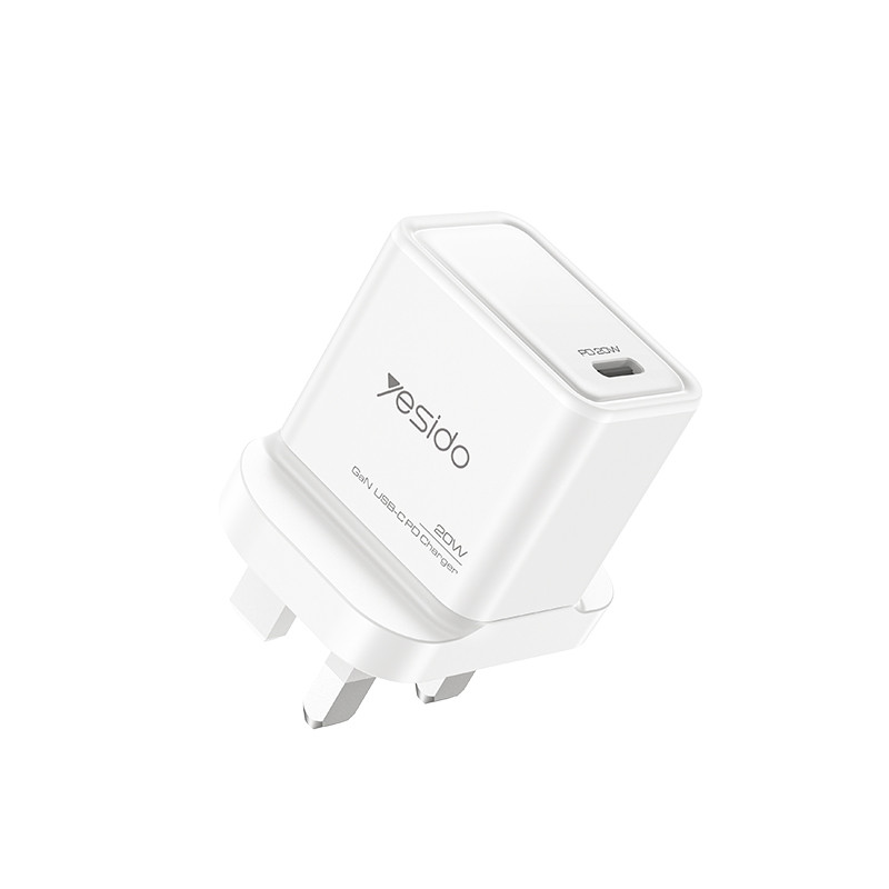 YESIDO 20W GAN USB-C FAST CHARGER WHITE YC79