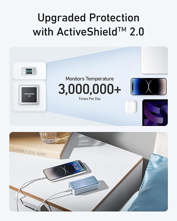 ANKER 533 POWERCORE 30W 10000MAH POWER BANK BLACK A1256H11 thumbnail 6