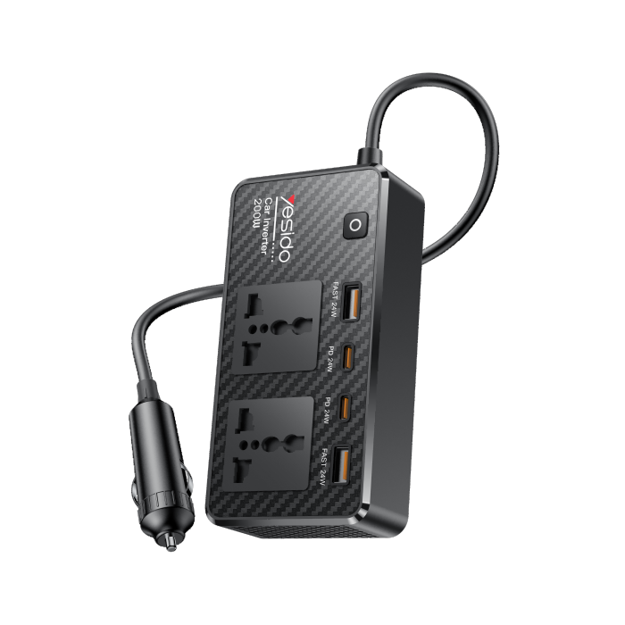 YESIDO 200W CAR POWER INVERTER BLACK VC07