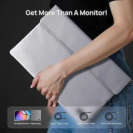 ARZOPA 16 INCH ULTRA SLIM180HZ 2560X1440 QHD PORTABLE GAMING MONITOR BUNDLE BLACK Z3FC thumbnail 5
