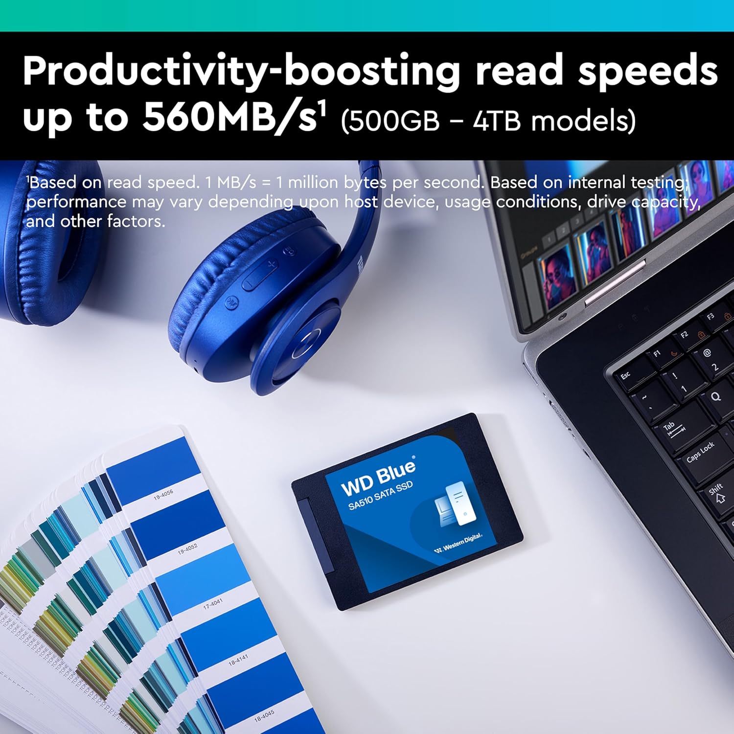 WD BLUE SSD SATA SA510 2TB UP TO 560MB/S WDS200G3B0A-00AXR0 thumbnail 2