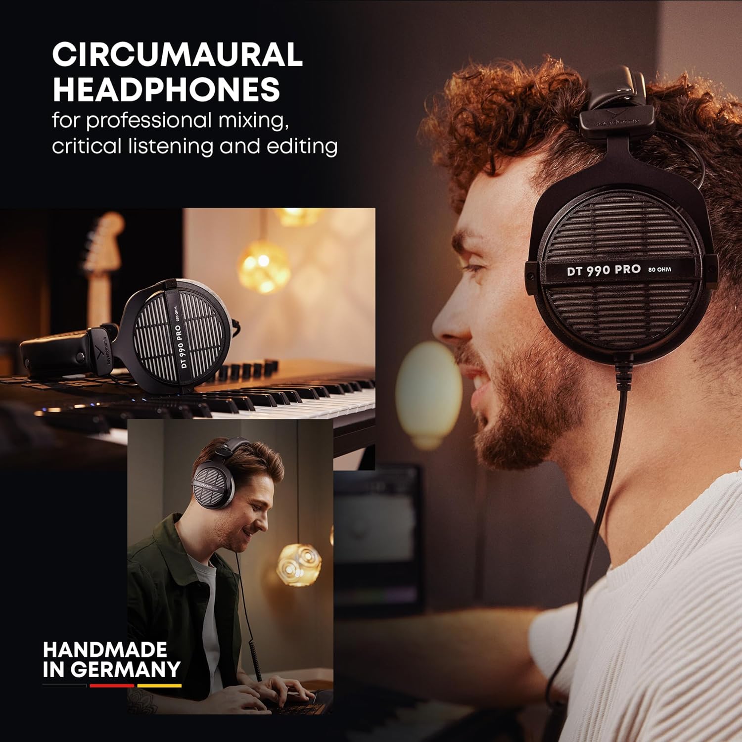 BEYERDYNAMIC DT 990 PRO 80 OHM STUDIO HEADPHONES GREY 718175 thumbnail 4