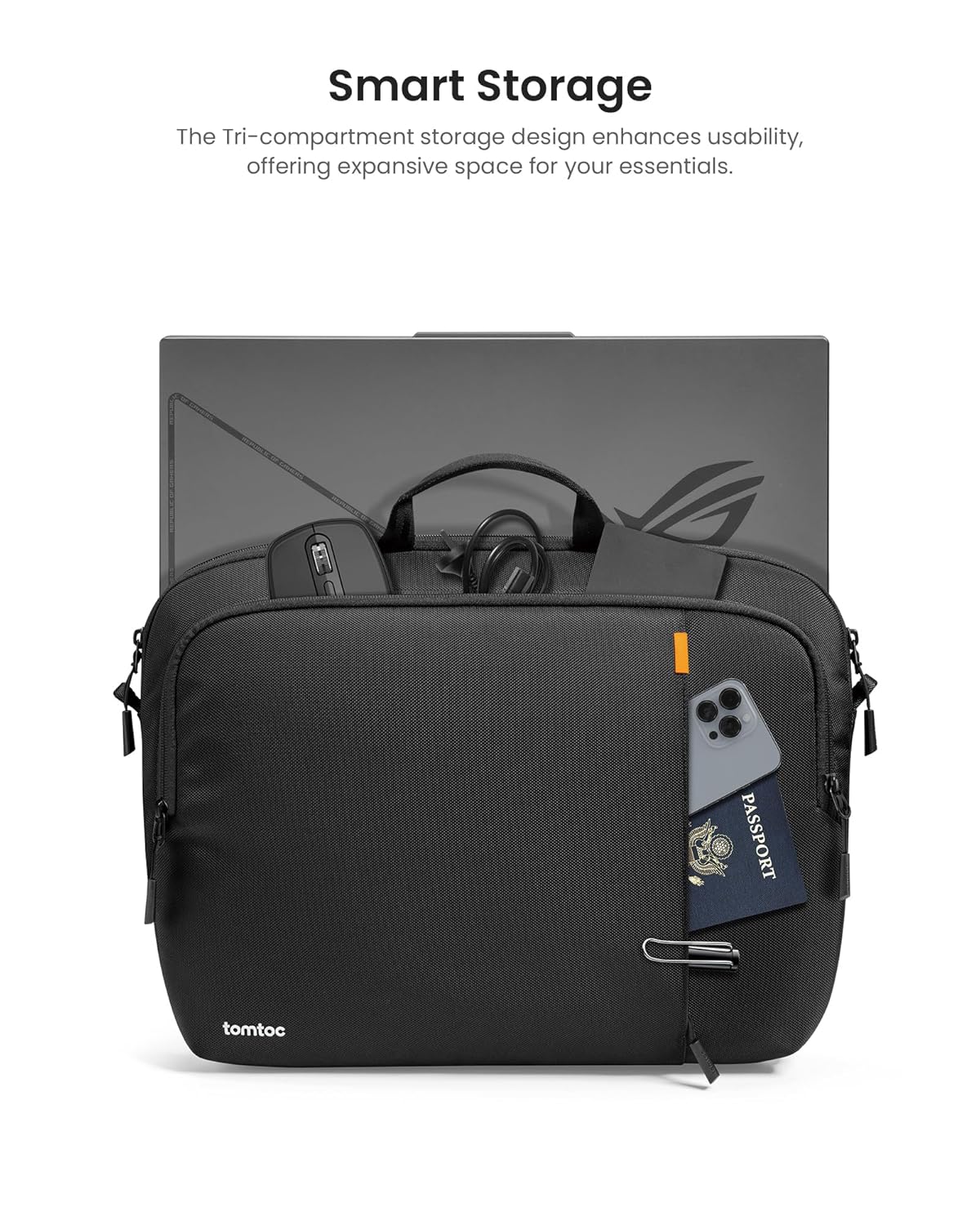 TOMTOC DEFENDER A30 13.5-14 INCH LAPTOP SHOULDER BAG BLACK A30D2D1 thumbnail 3