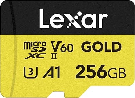 LEXAR PROFESSIONAL GOLD 256GB MICROSDXC UHS-II SPEED UP TO 280 MB/S CARD LMSGOLD256G-BNNNG