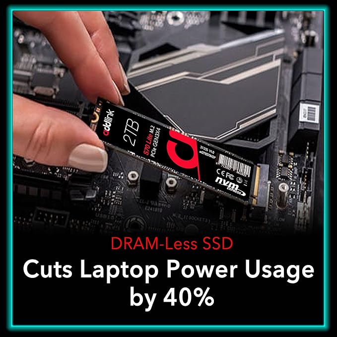 ADDLINK S70 NVME M.2 2280 PCI-E GEN 3X4 2TB SSD BLACK AD2TBS70LTM2P thumbnail 4