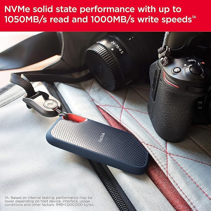 SANDISK EXTREME PORTABLE SSD 4TB 1050MB/S SDSSDE61-4T00-G25 thumbnail 4