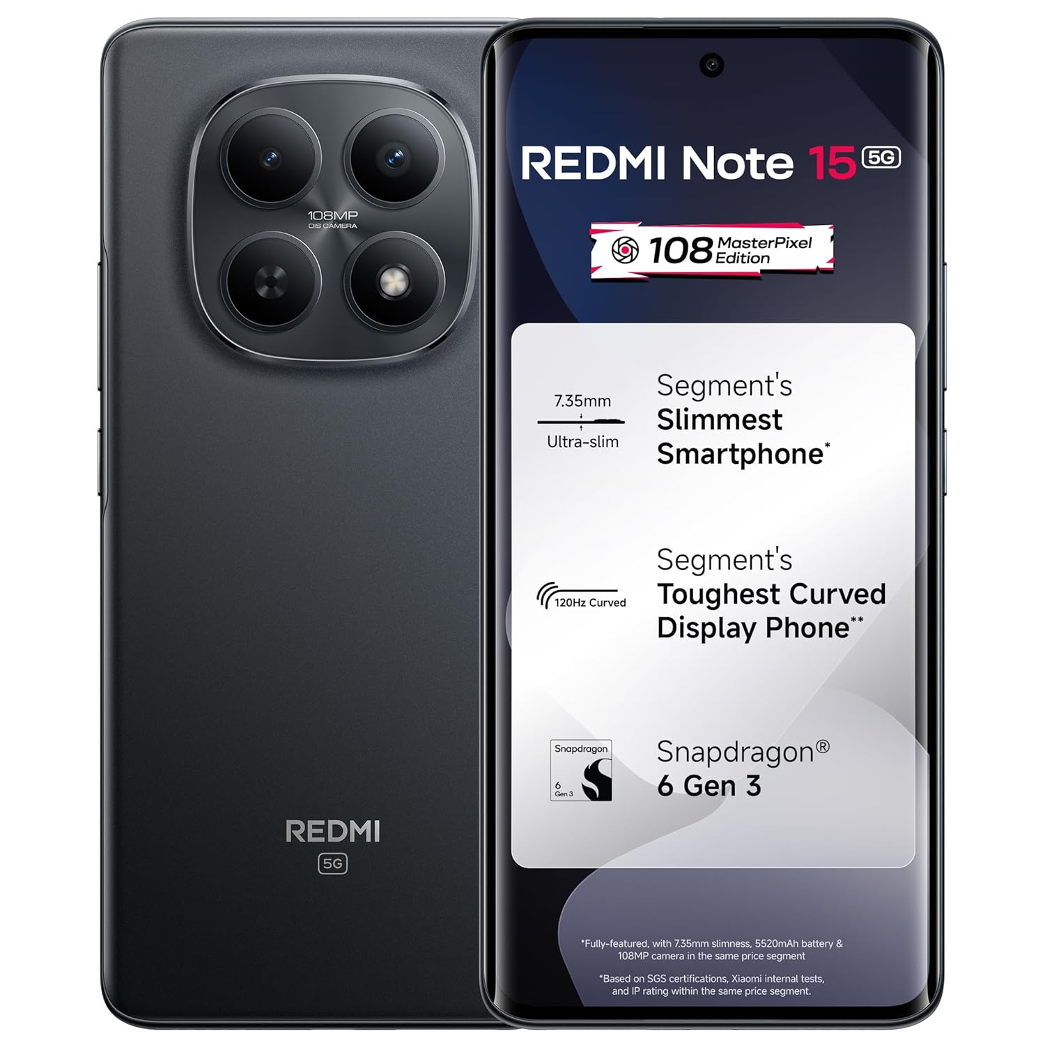 MI REDMI NOTE 15 5G 8GB RAM 256GB ROM BLACK thumbnail 2