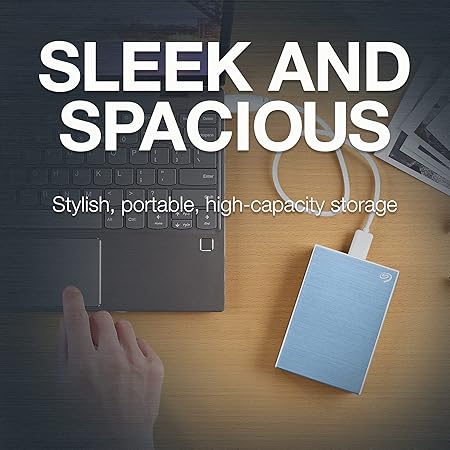 SEAGATE 4TB EXTERNAL ONE TOUCH PORTABLE HDD LIGHT BLUE STKZ4000402 thumbnail 3