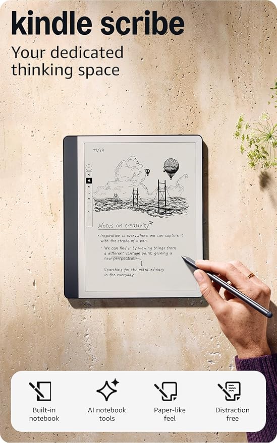 AMAZON KINDLE SCRIBE 10.2 INCH 16GB WITH PREMIUM PEN TUNGSTEN GREY C4A6T4 thumbnail 2