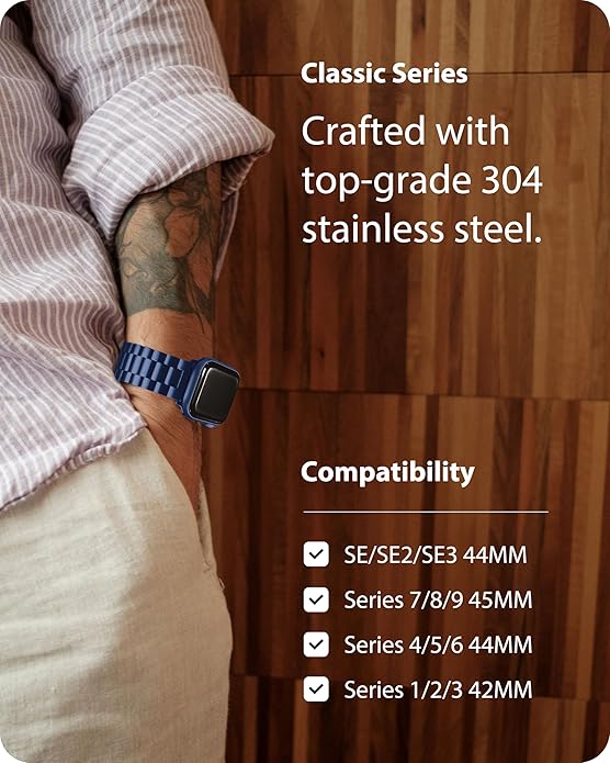 APPLE WATCH STAINLESS STEEL BAND 44/45/49MM BLUE thumbnail 4
