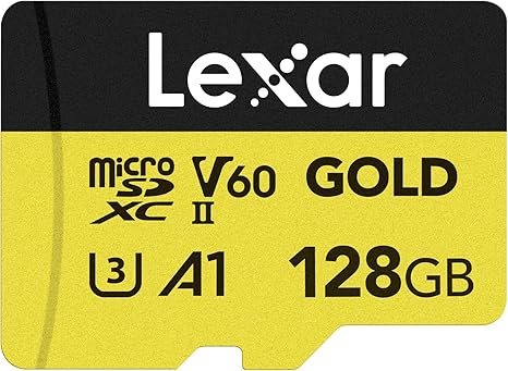 LEXAR PROFESSIONAL GOLD 128GB MICROSDXC UHS-II SPEED UP TO 280 MB/S CARD LMSGOLD128G-BNNNG