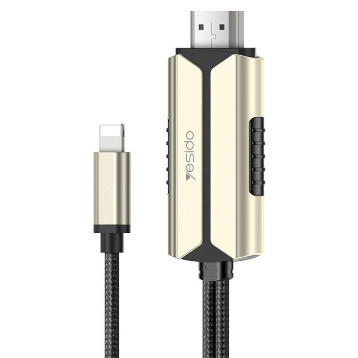 YESIDO LIGHTNING TO HDMI ADAPTER 2M GOLD HM13