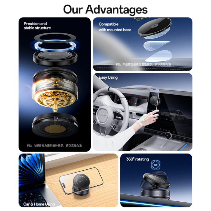 YESIDO MAGNET WIRELESS VACUUM SUCTION CUP BLACK C310 thumbnail 4