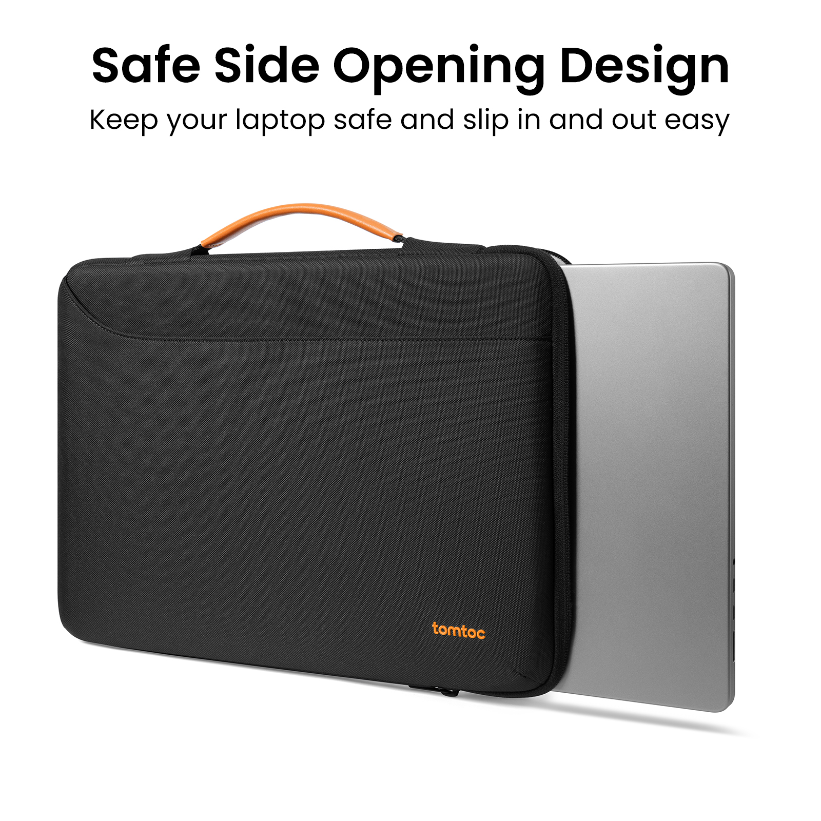TOMTOC DEFENDER A22 13 INCH LAPTOP BRIEFCASE BLACK A22C2D5 thumbnail 5