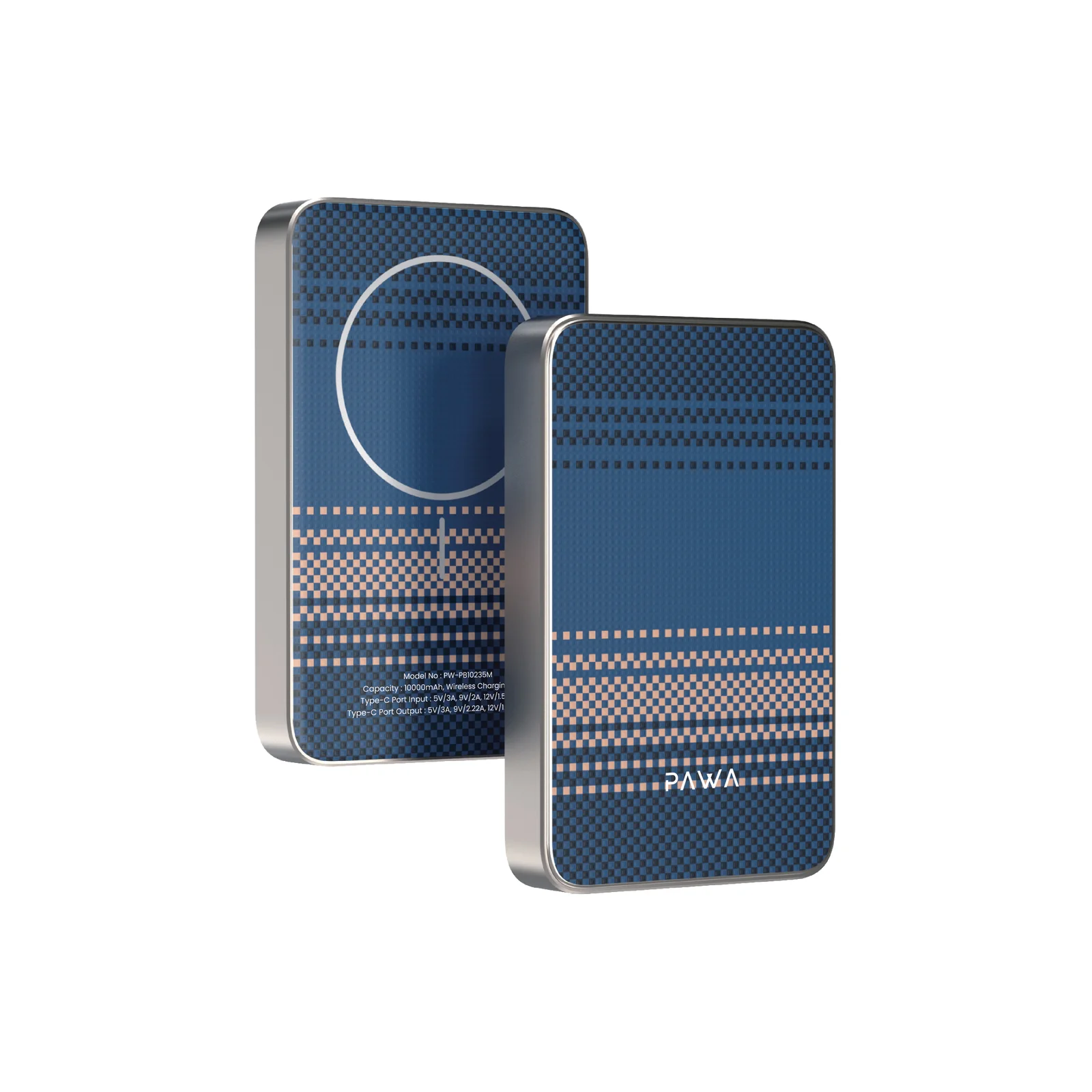 PAWA MOONRISE WOVEN DESIGN MAGSAFE POWER BANK 10000MAH MOONSIRE BLUE PW-PB10235M-BL