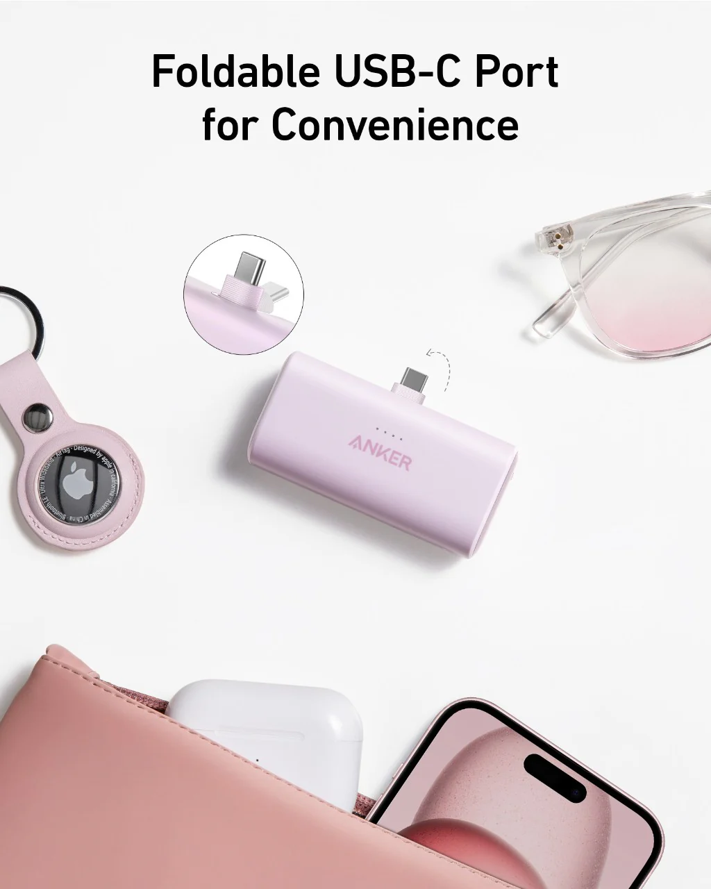 ANKER NANO 22.5W BUILT IN USB C CONNECTOR 5000 MAH POWERBANK BLUE A1653H31 thumbnail 5