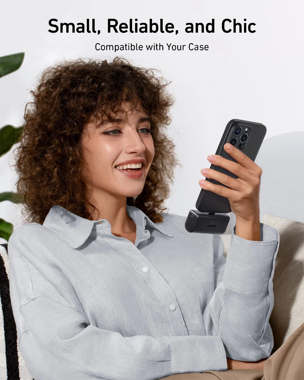ANKER NANO 22.5W BUILT IN USB C CONNECTOR 5000 MAH POWERBANK BLUE A1653H31 thumbnail 3