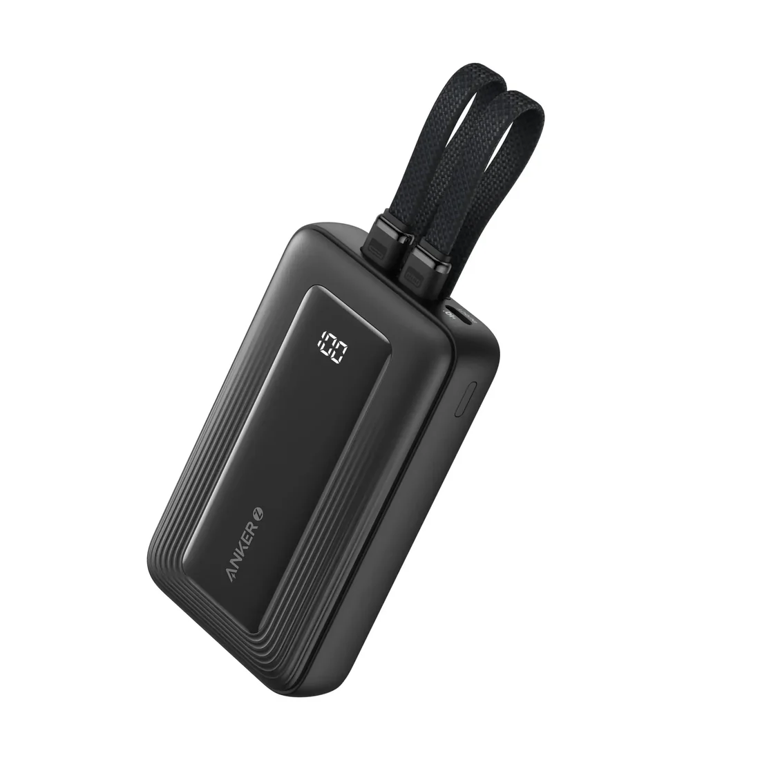 ANKER ZOLO 10000MAH POWER BANK 30W BUILT-IN TYPE-C AND LIGHTNING CABLE BLACK A1680H11
