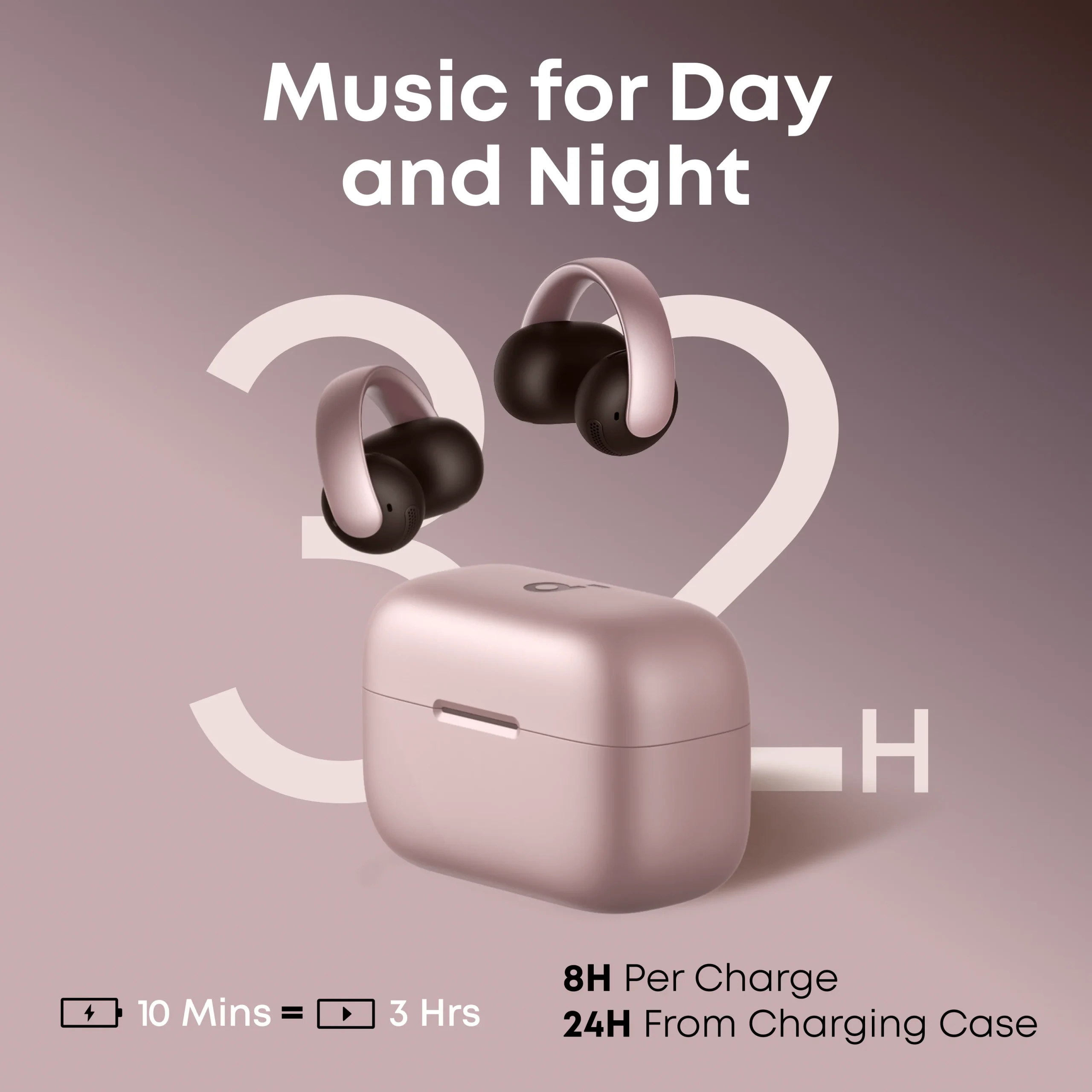 ANKER SOUNDCORE AEROCLIP OPEN EAR CLIP ON EARBUDS WHITE A3388H21 thumbnail 8