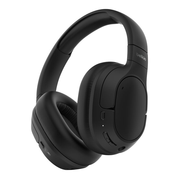 BELKIN SOUNDFORM ISOLATE NOISE CANCELLING OVER EAR HEADPHONE BLACK AUD008HQBK