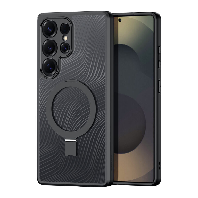 DUXDUCIS SAMSUNG S25 ULTRA WITH MAGNETIC STAND AIMO MAG CASE BLACK AIMO-0275
