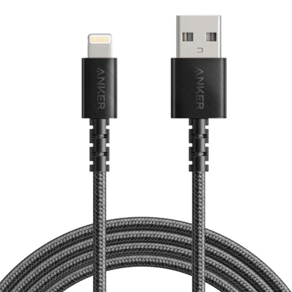 ANKER POWERLINE SELECT+USB CABLE WITH LIGHTNING CONNECTOR 6FT BLACK A8013H12