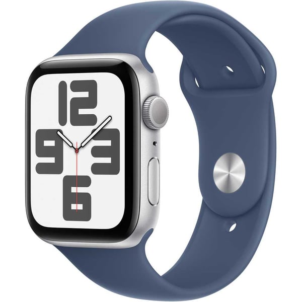 APPLE WATCH SE 2ND GEN 40MM GPS SILVER ALUMINIUM CASE WITH DENIM SPORT BAND S/M MXEC3