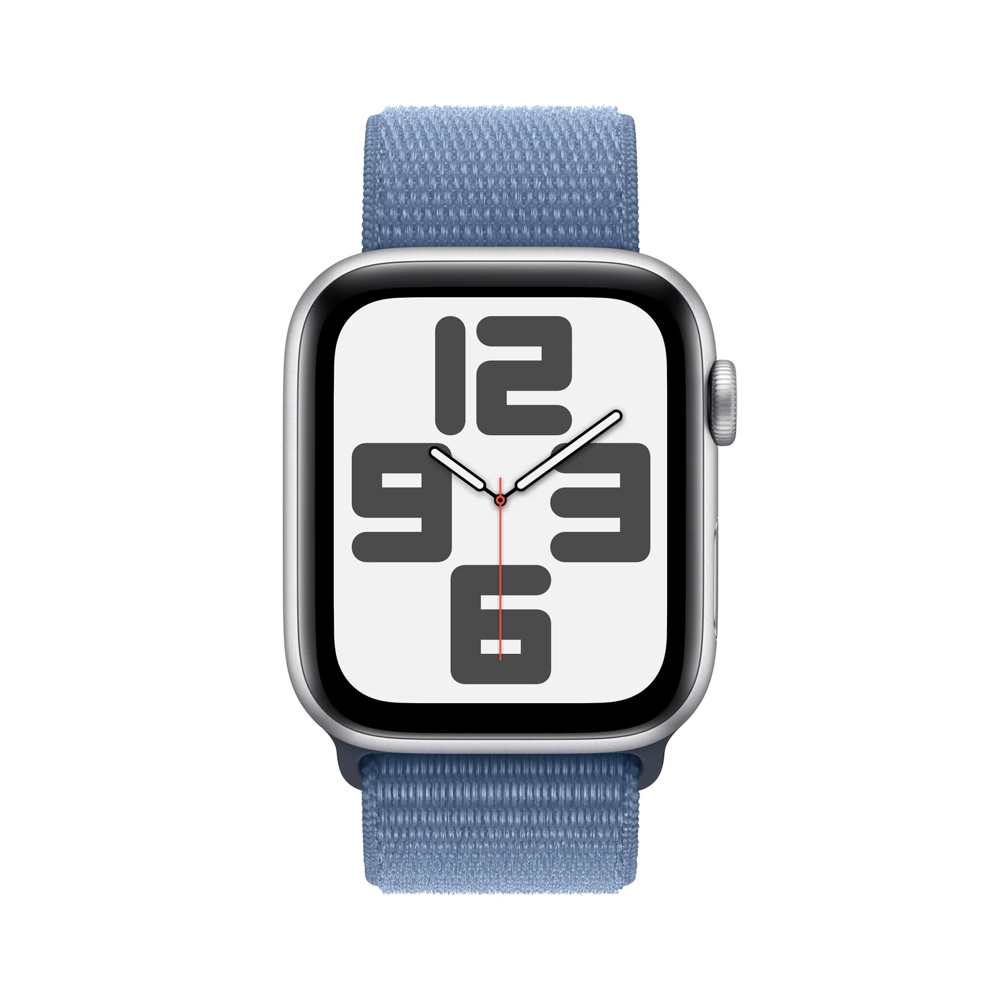 APPLE WATCH SE (2ND GENERATION) GPS 44MM SILVER ALUMINUM CASE WITH WINTER BLUE SPORT LOOP BAND MREF3
