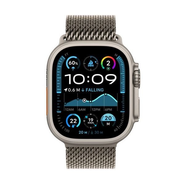 APPLE WATCH ULTRA 2  49MM GPS + CELLULAR (2024) NATURAL TITANIUM WITH NATURAL TITANIUM MILENSE LOOP MEDIUM MX5R3