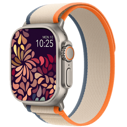APPLE WATCH ULTRA 2 49MM GPS + CELLULAR TITANIUM CASE WITH ORANGE BEIGE TRIAL LOOP S/M MRF13