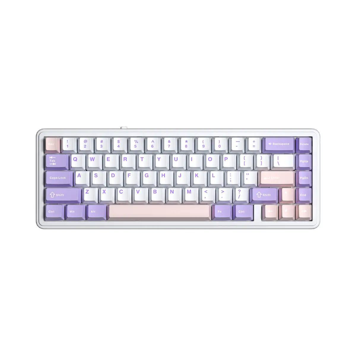 AULA F65 WIRELESS MECHANICAL KEYBOARD PINK+WHITE+PURPLE SWITCH