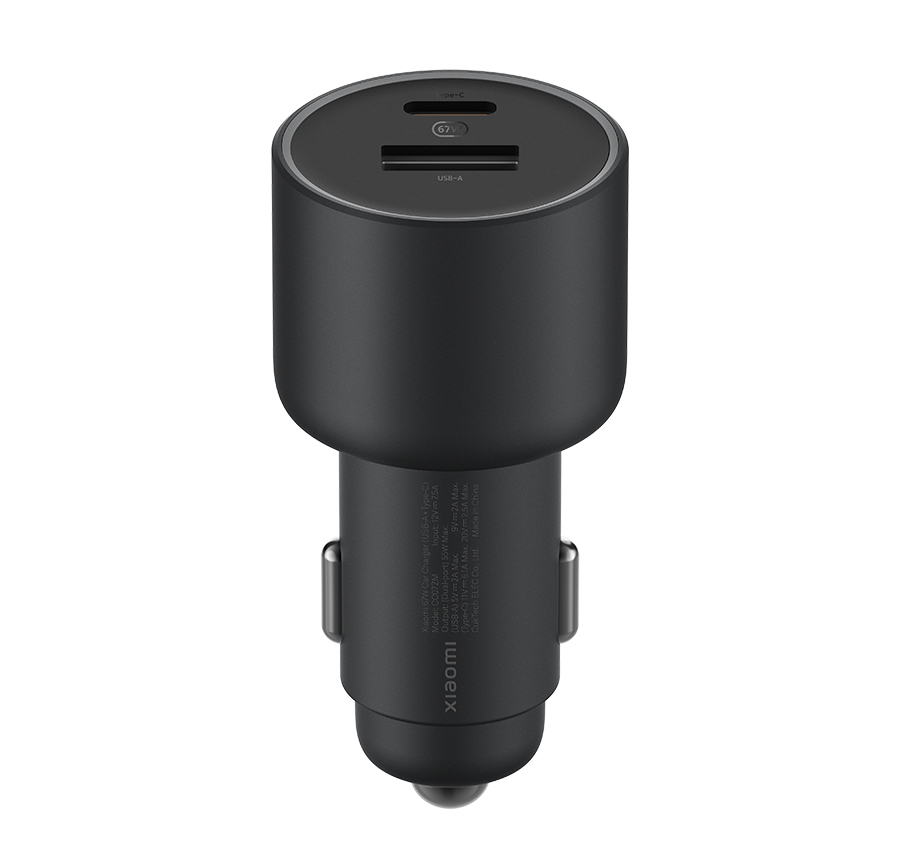 MI XIAOMI 67W CAR CHARGER USB A + TYPE C BLACK CC07ZM
