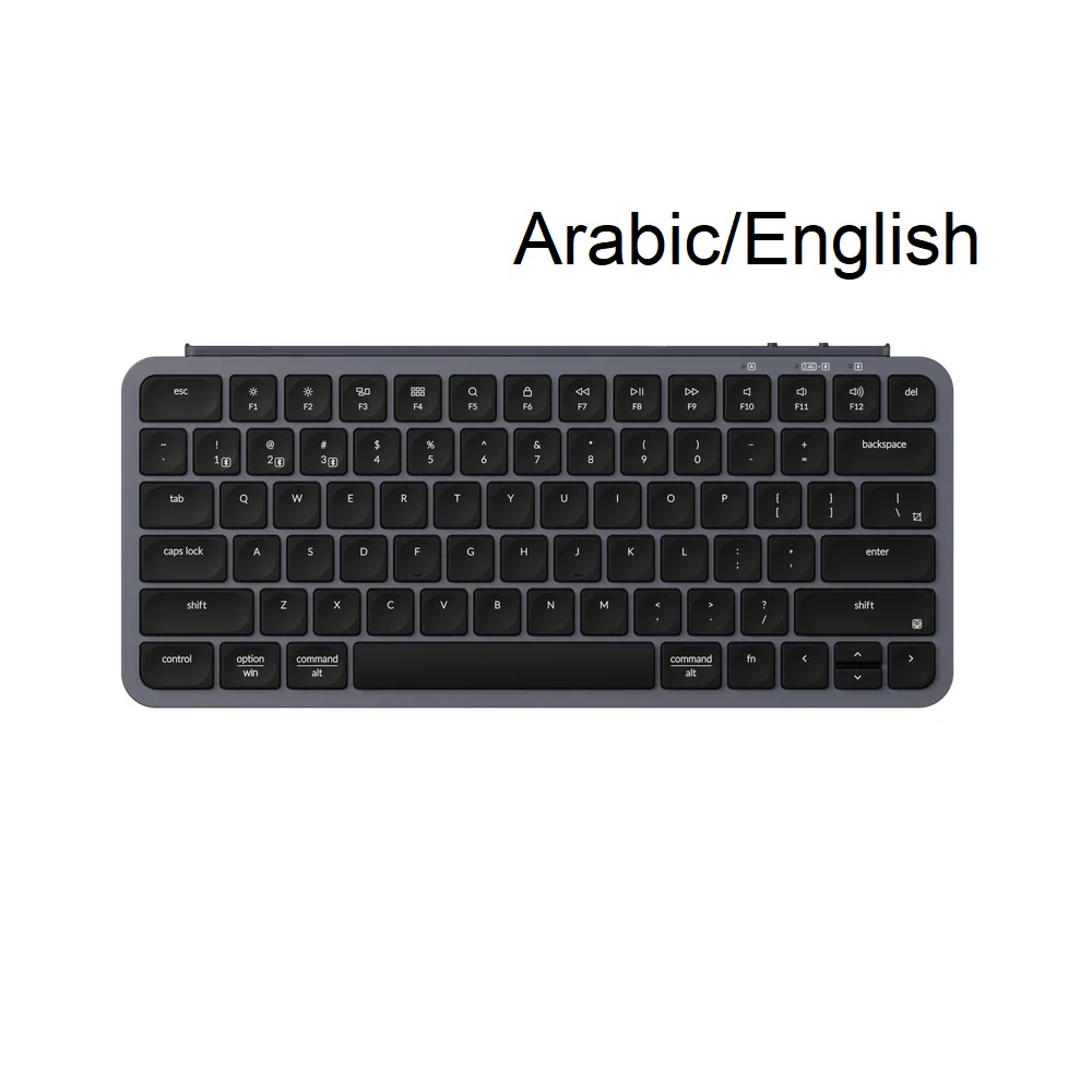KEYCHRON B1 PRO ULTRA SLIM 2.4G WIRELESS KEYBOARD SPACE GREY ARABIC B1P-K1-AR