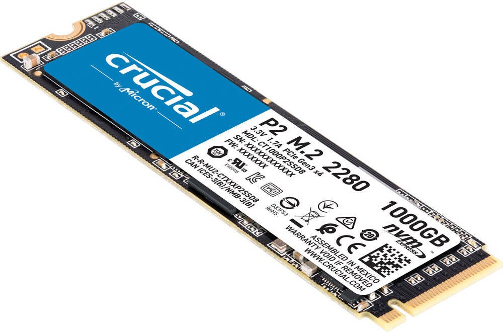 CRUCIAL SSD P2 1TB NVME PCIE M.2 CT1000P2SSD8
