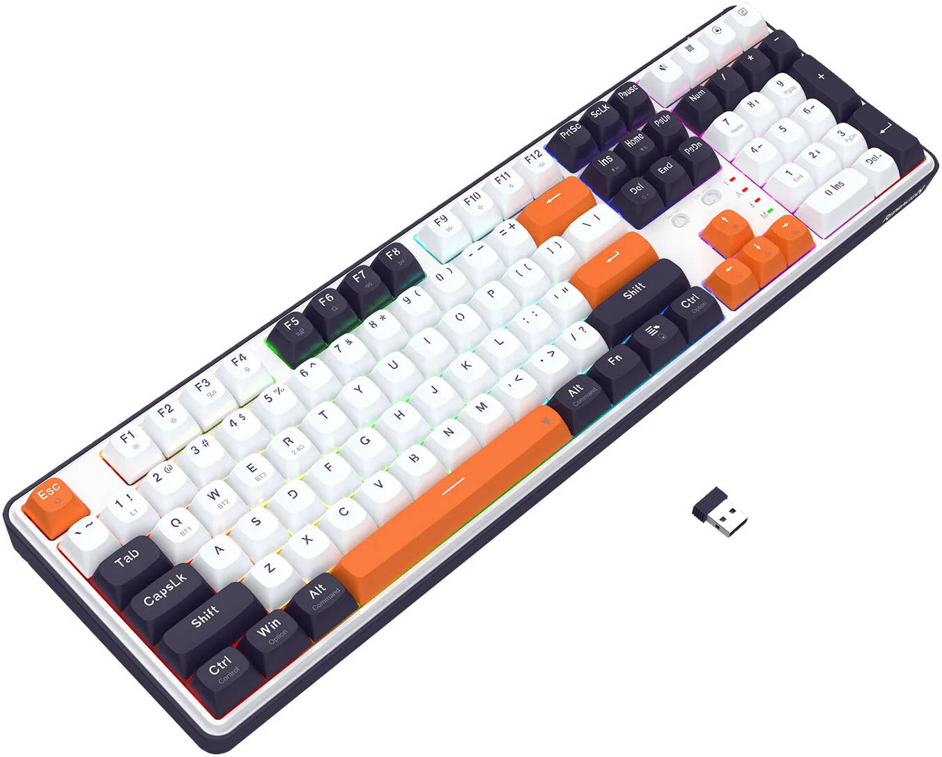 REDRAGON WYVERN PRO TRI-MODE GAMING KEYBOARD WHITE K689WBO-RGB-PRO