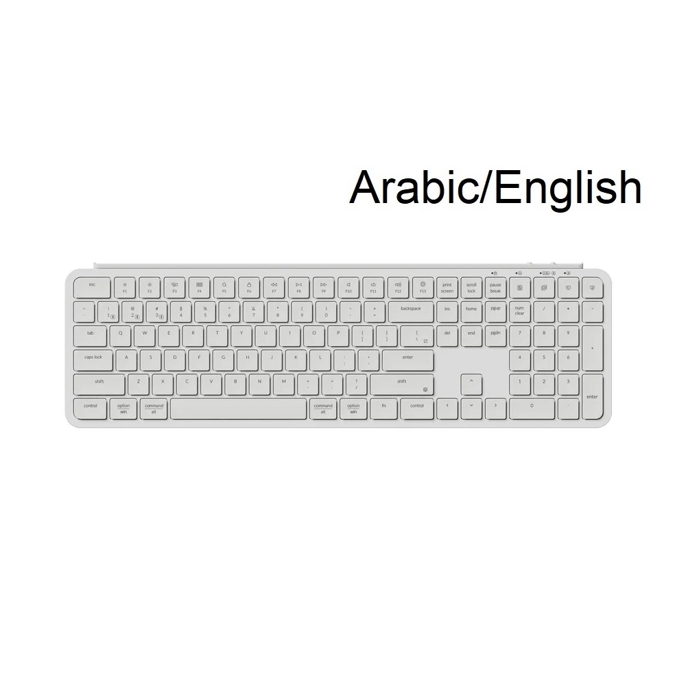 KEYCHRON B6 PRO ULTRA SLIM 2.4G WIRELESS KEYBOARD IVORY WHITE ARABIC B6P-K8-AR