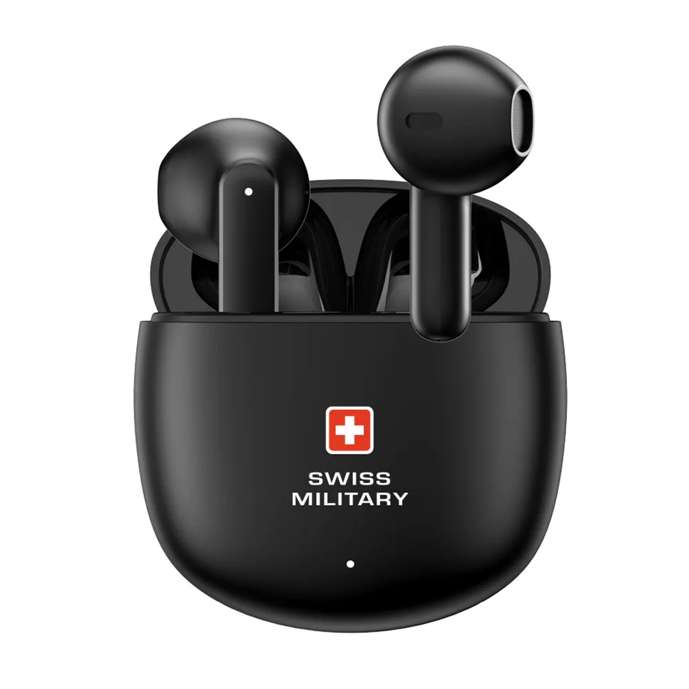 SWISS MILITARY VICTOR 6 HIGH BASS TRUE WIRELESS EARBUDS BLACK SM-TWS-VICTOR6-BLK